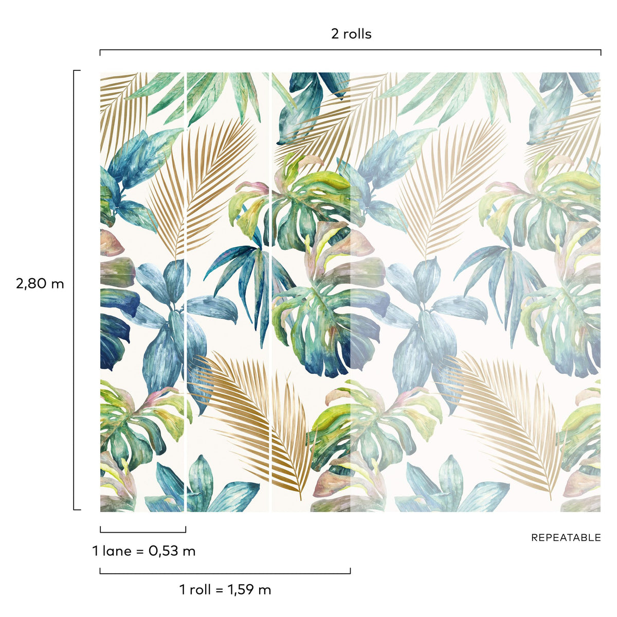 Galerie Orom II Tropical Motive Multi-colored Mural A54501