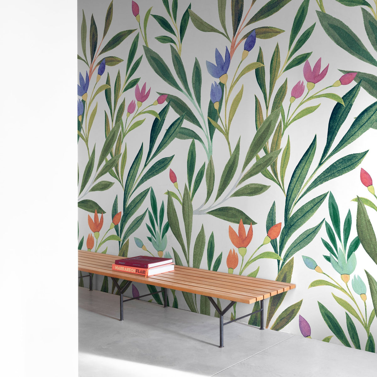 Galerie Orom II Classical Floral All-over Green Mural A72801