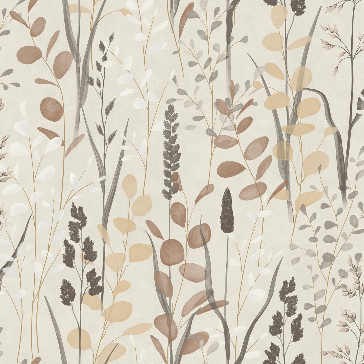 Galerie Karuna Branched Leaves All-over Beige Wallpaper KRA7