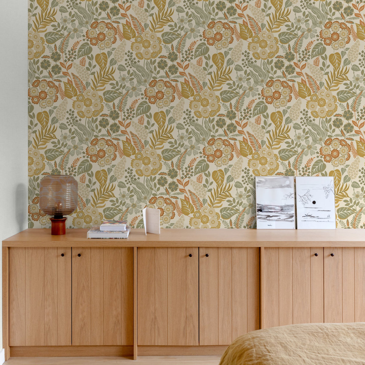 Galerie Karuna Classical Floral All-over Beige Wallpaper KRA