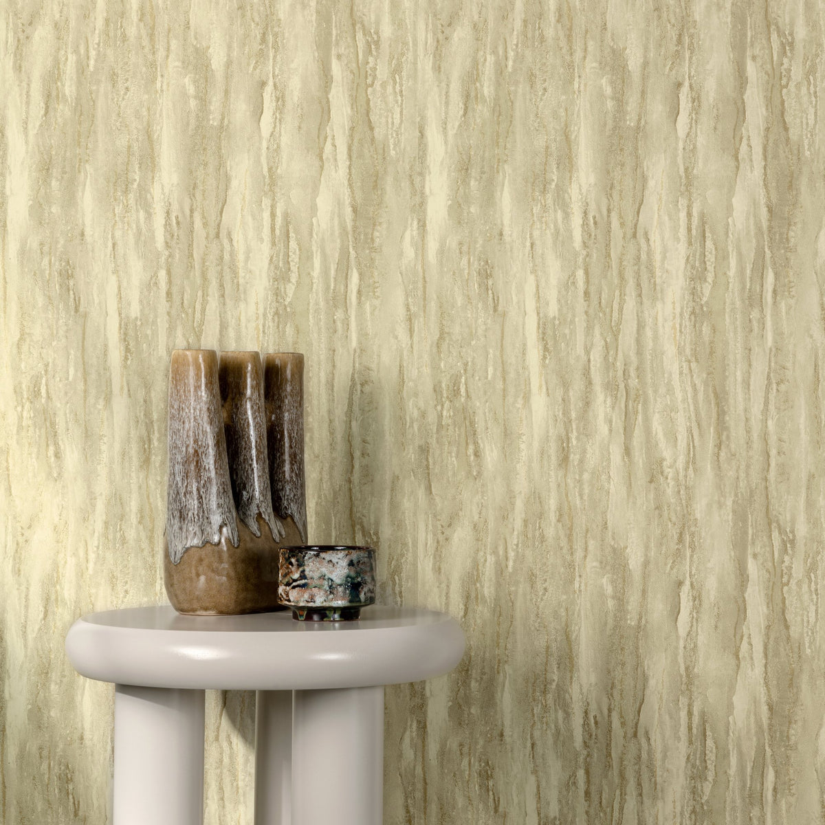 Galerie Textured Vibes Patinated Plain Green Wallpaper A7850