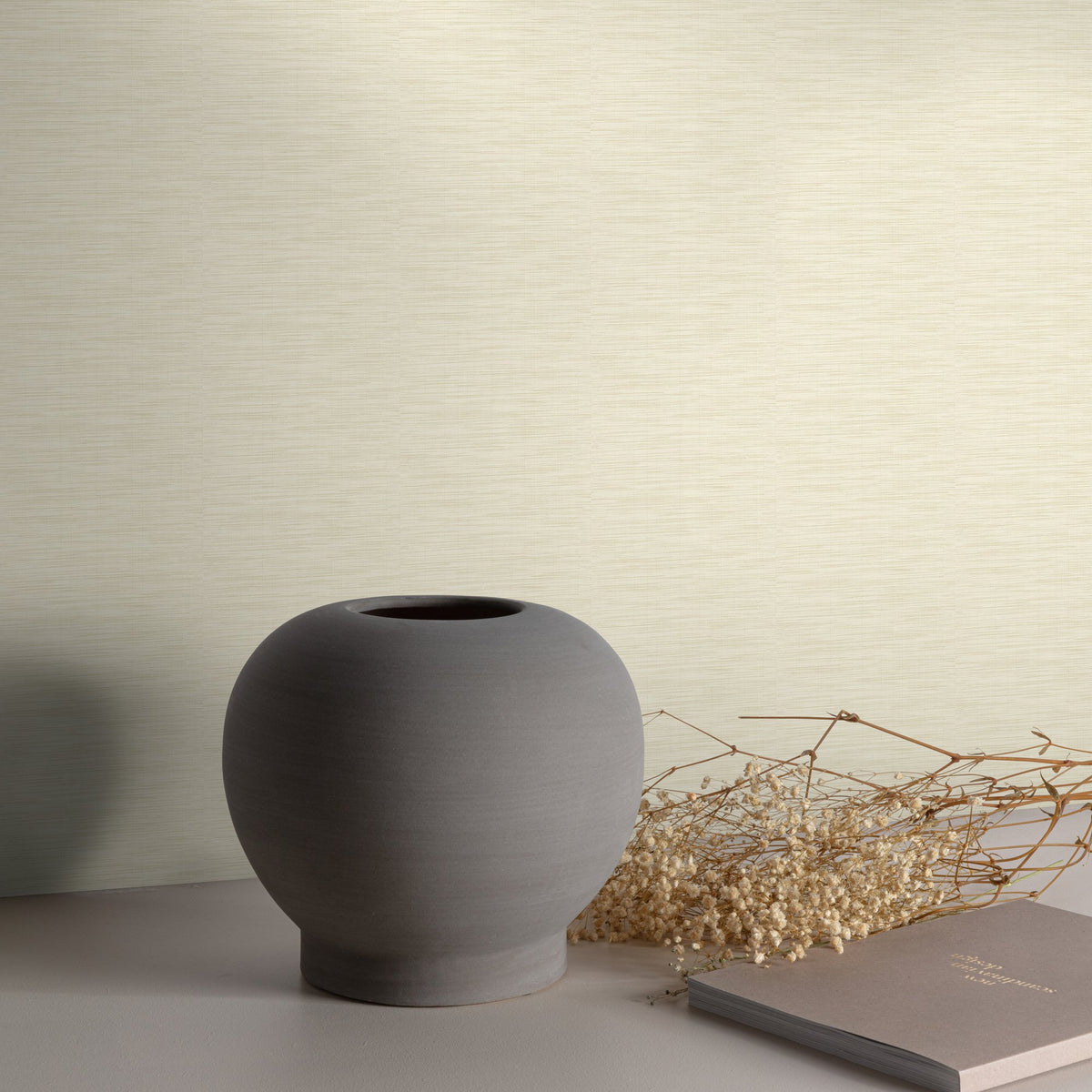 Galerie Structured Walls Textile Plain Beige Wallpaper A8030