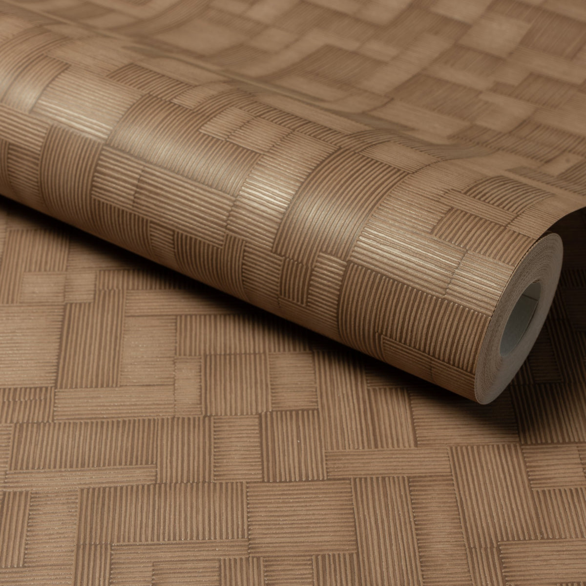 Galerie Structured Walls Geometric All-over Brown Wallpaper