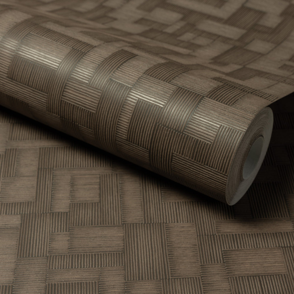 Galerie Structured Walls Geometric All-over Brown Wallpaper