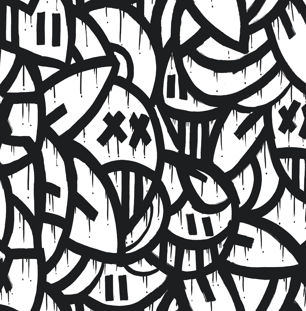 Arm of Casso AAS4878 Black Bold Arrangements Peel & Stick Wallpaper