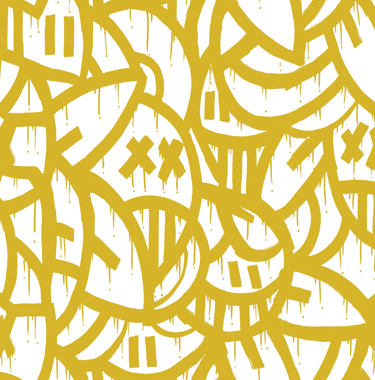 Arm of Casso AAS4880 Yellow Bold Arrangements Peel & Stick Wallpaper