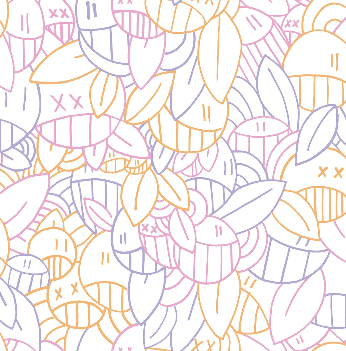 Arm of Casso AAS4883 Multi Warm Floral Sequence Peel & Stick Wallpaper