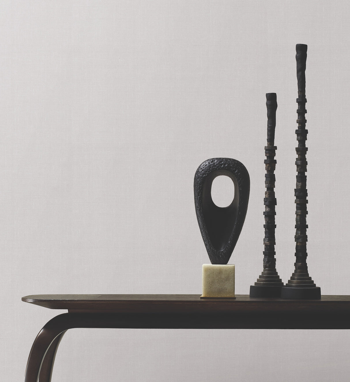 Antonina Vella AB1802 Woven Linen Grey Wallpaper - Eade's Wallpaper