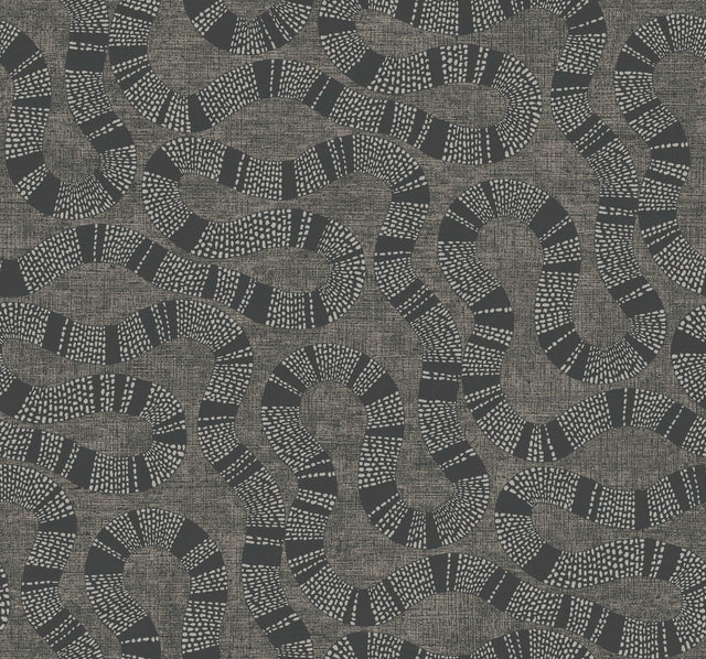 Antonina Vella AB3004 Ophidia Black Wallpaper - Eade's Wallpaper