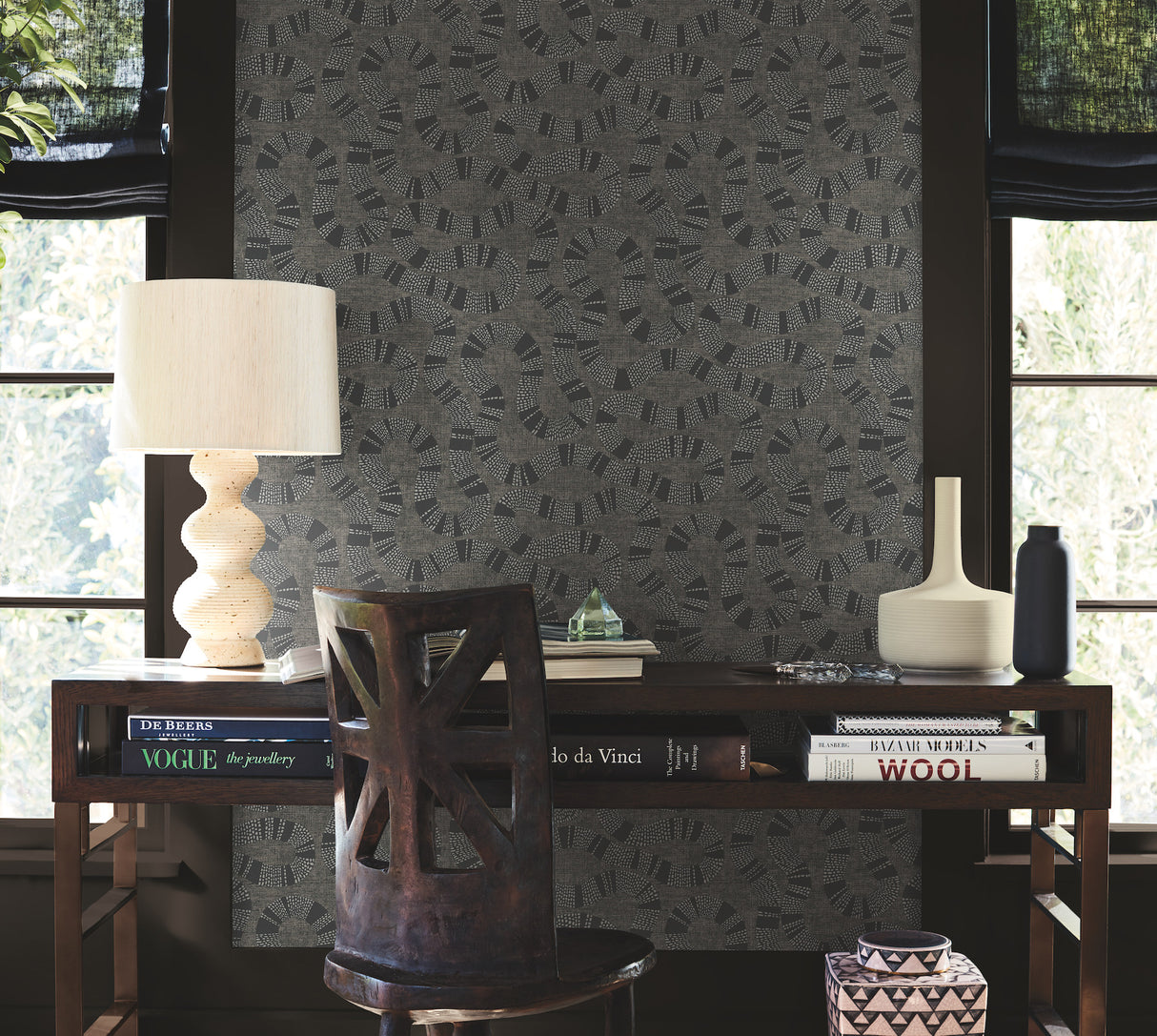 Antonina Vella AB3004 Ophidia Black Wallpaper - Eade's Wallpaper