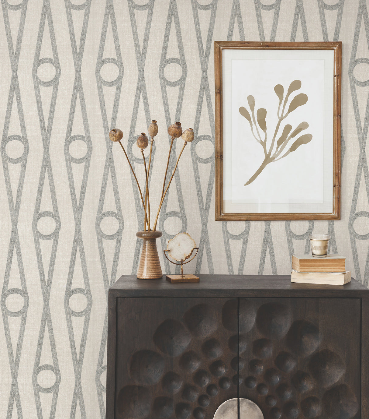 Antonina Vella AB3011 Henlein Putty Wallpaper - Eade's Wallpaper