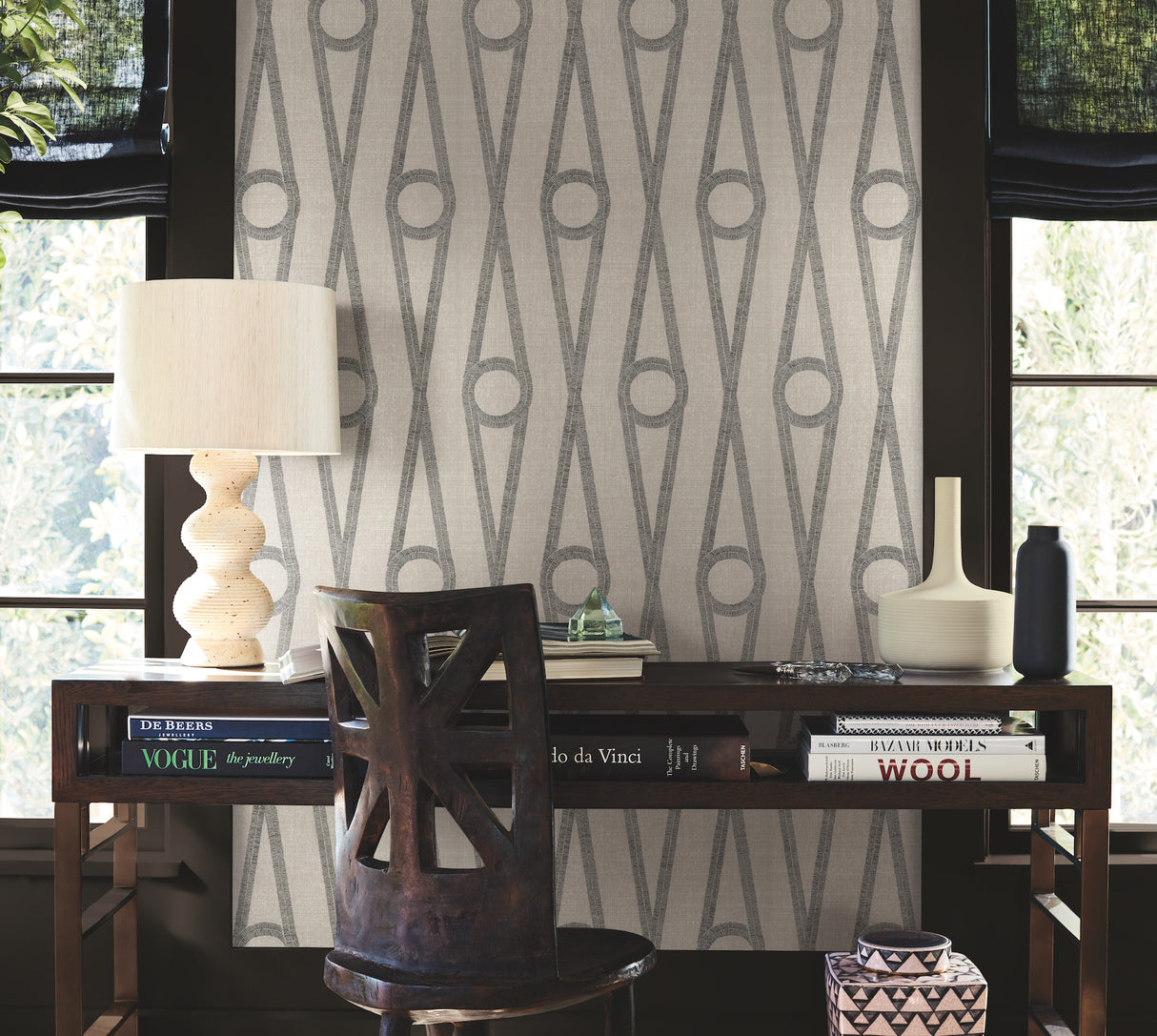 Antonina Vella AB3011 Henlein Putty Wallpaper - Eade's Wallpaper