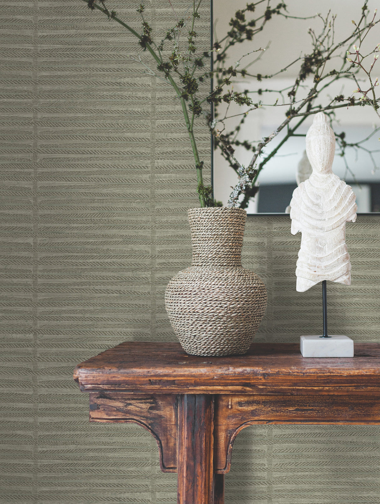 Antonina Vella AB3051 Iringa Sage Wallpaper - Eade's Wallpaper