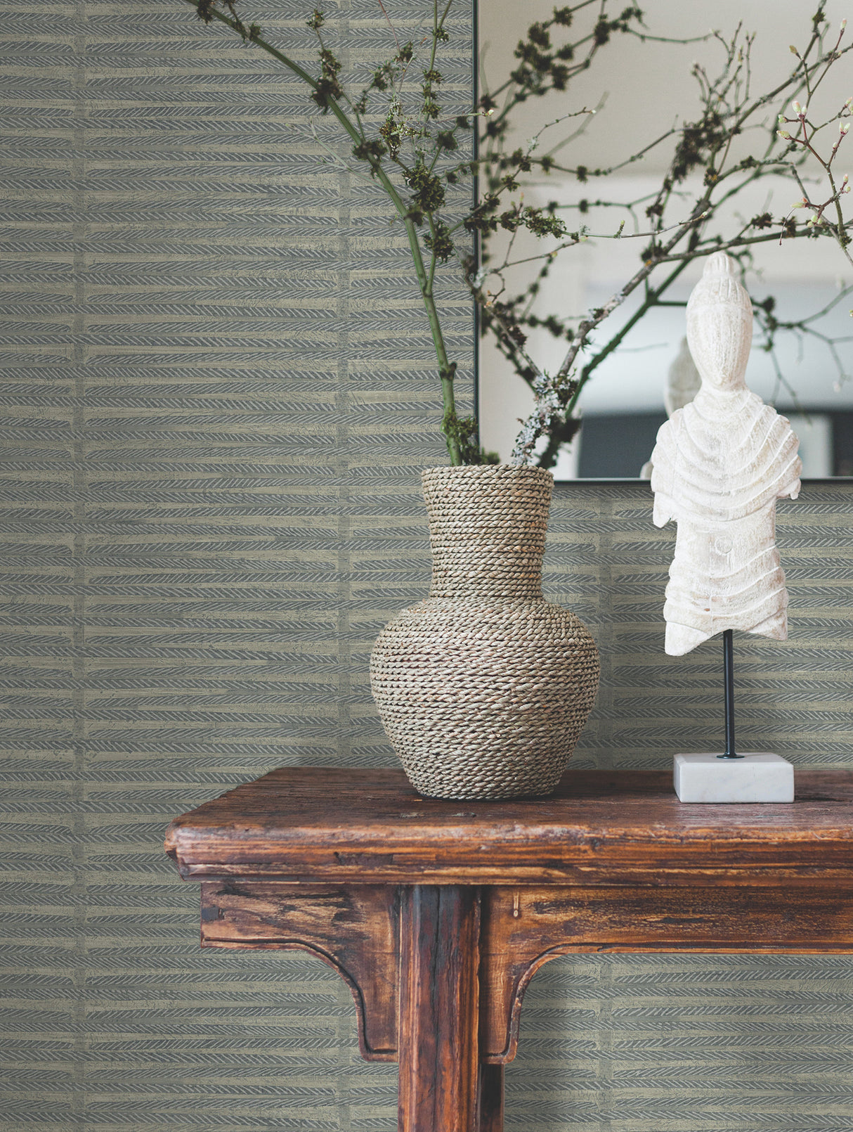 Antonina Vella AB3054 Iringa Indigo Wallpaper - Eade's Wallpaper