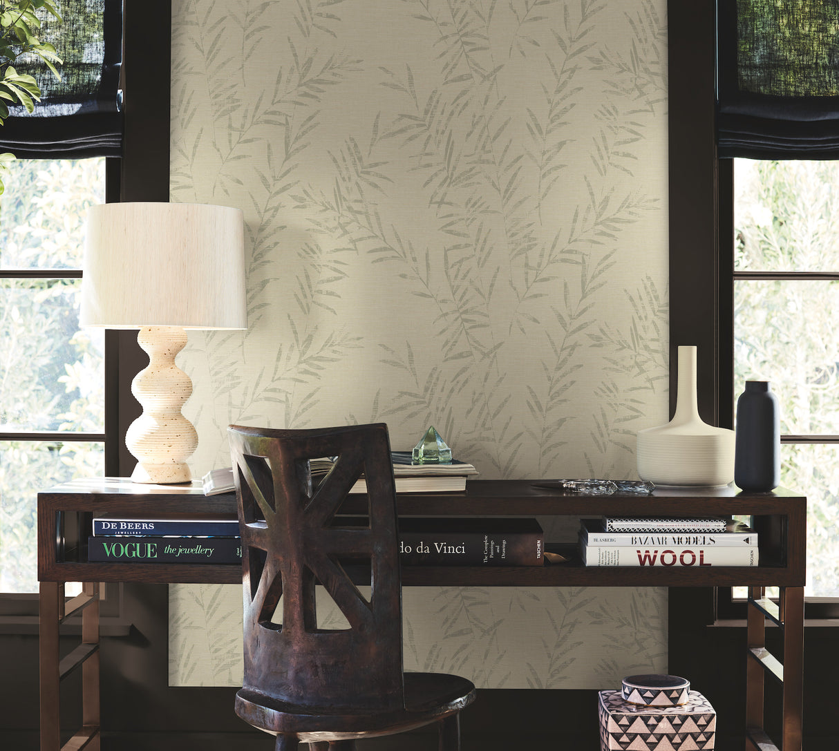 Antonina Vella AB3063 Allerton Bamboo Linen Wallpaper - Eade's Wallpaper