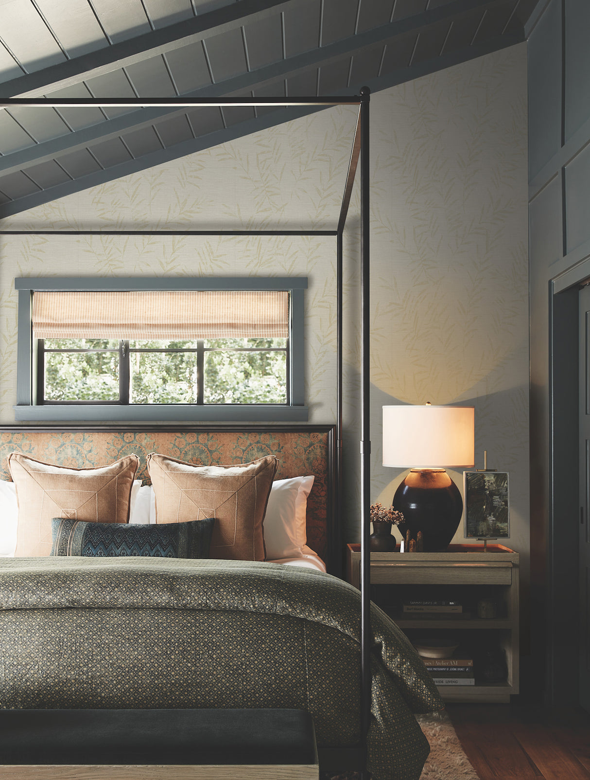 Antonina Vella AB3065 Allerton Bamboo Alabaster Wallpaper - Eade's Wallpaper