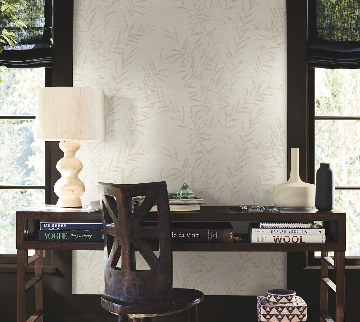 Antonina Vella AB3065 Allerton Bamboo Alabaster Wallpaper - Eade's Wallpaper