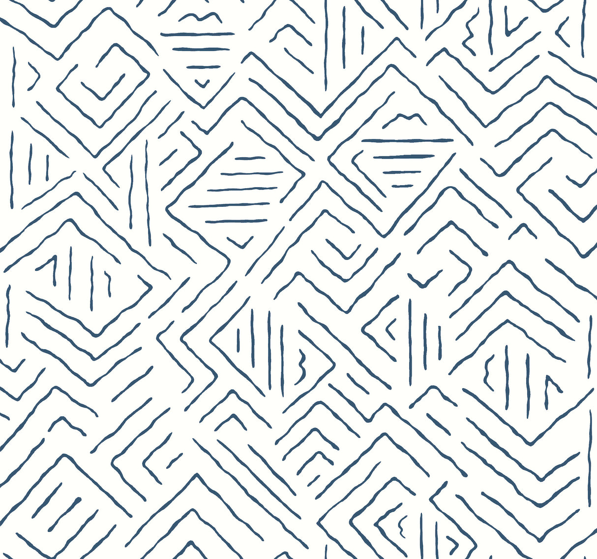 Antonina Vella AB3083 Sirih Navy Wallpaper - Eade's Wallpaper