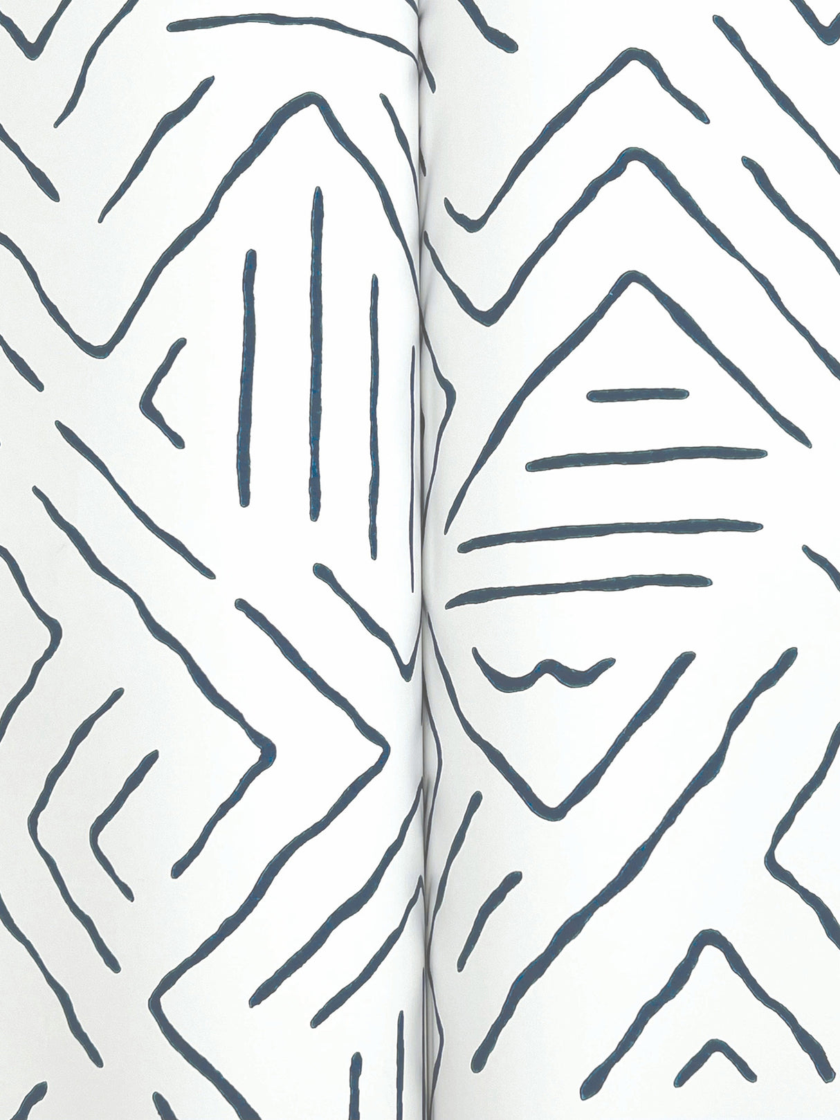 Antonina Vella AB3083 Sirih Navy Wallpaper - Eade's Wallpaper