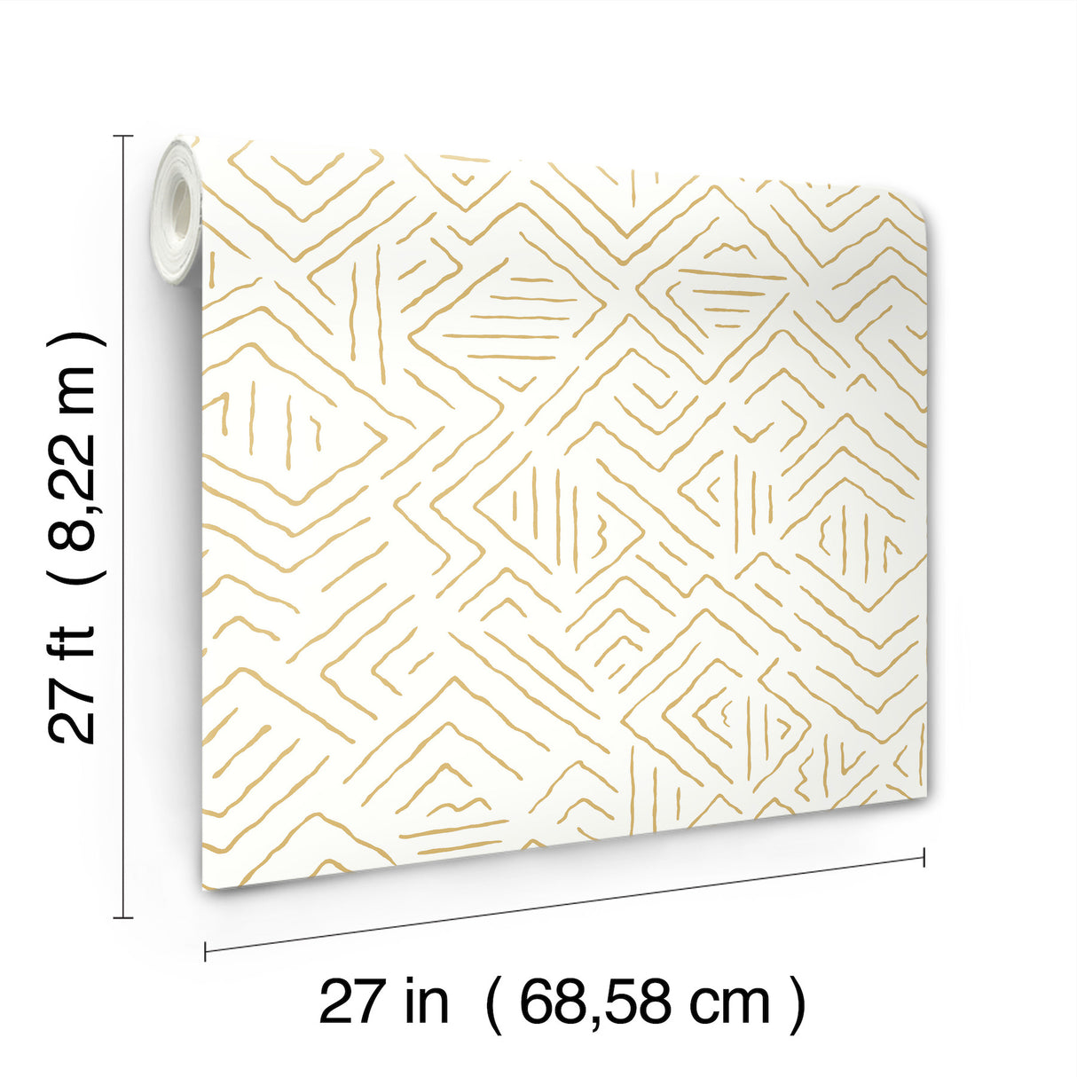 Antonina Vella AB3084 Sirih Ochre Wallpaper - Eade's Wallpaper