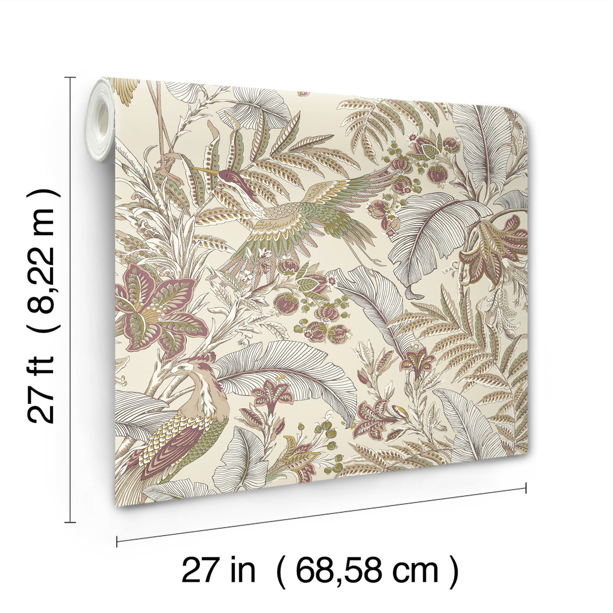 Antonina Vella AB3101 Heronwood Mulberry Wallpaper - Eade's Wallpaper