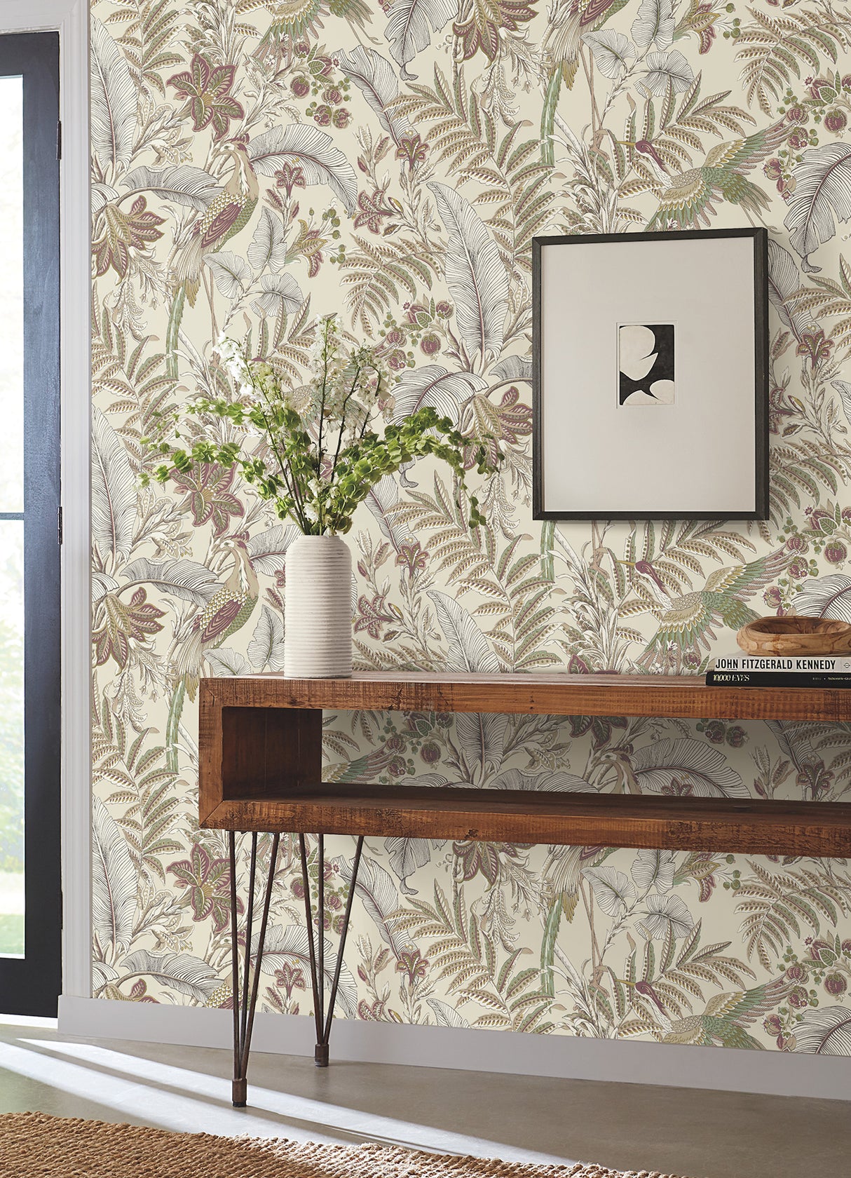 Antonina Vella AB3101 Heronwood Mulberry Wallpaper - Eade's Wallpaper