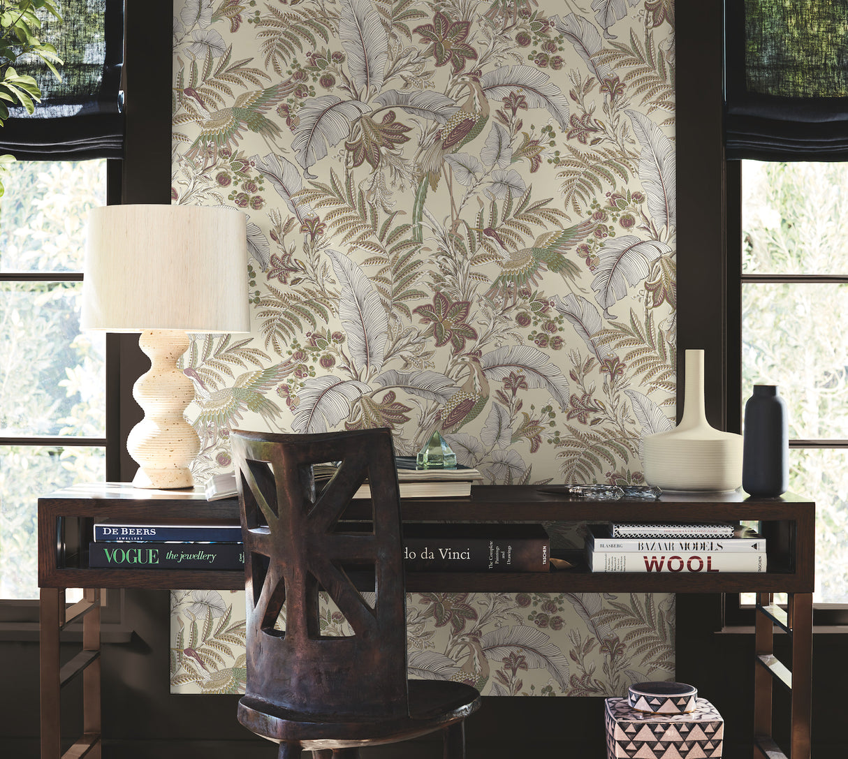Antonina Vella AB3101 Heronwood Mulberry Wallpaper - Eade's Wallpaper