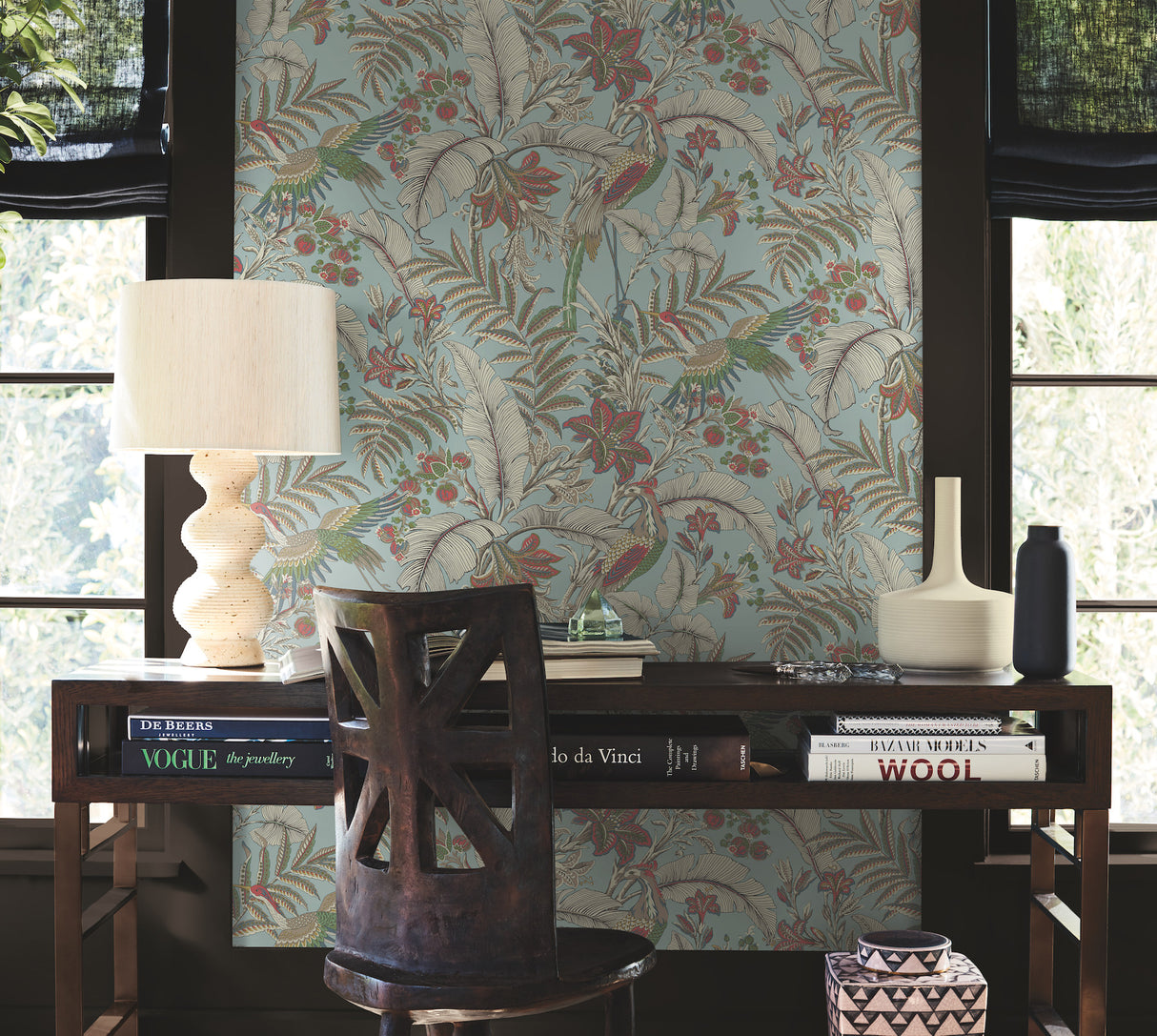 Antonina Vella AB3102 Heronwood Sky Blue Wallpaper - Eade's Wallpaper