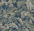 Antonina Vella AB3103 Heronwood Navy Wallpaper - Eade's Wallpaper