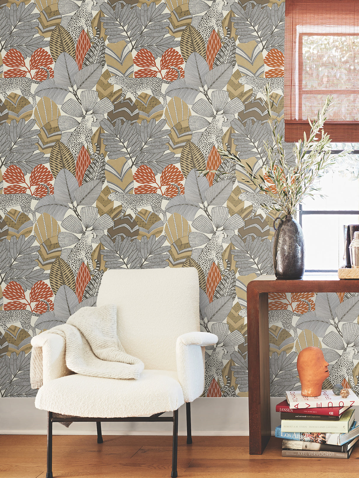 Antonina Vella AB3111 Namiri Ochre Wallpaper - Eade's Wallpaper