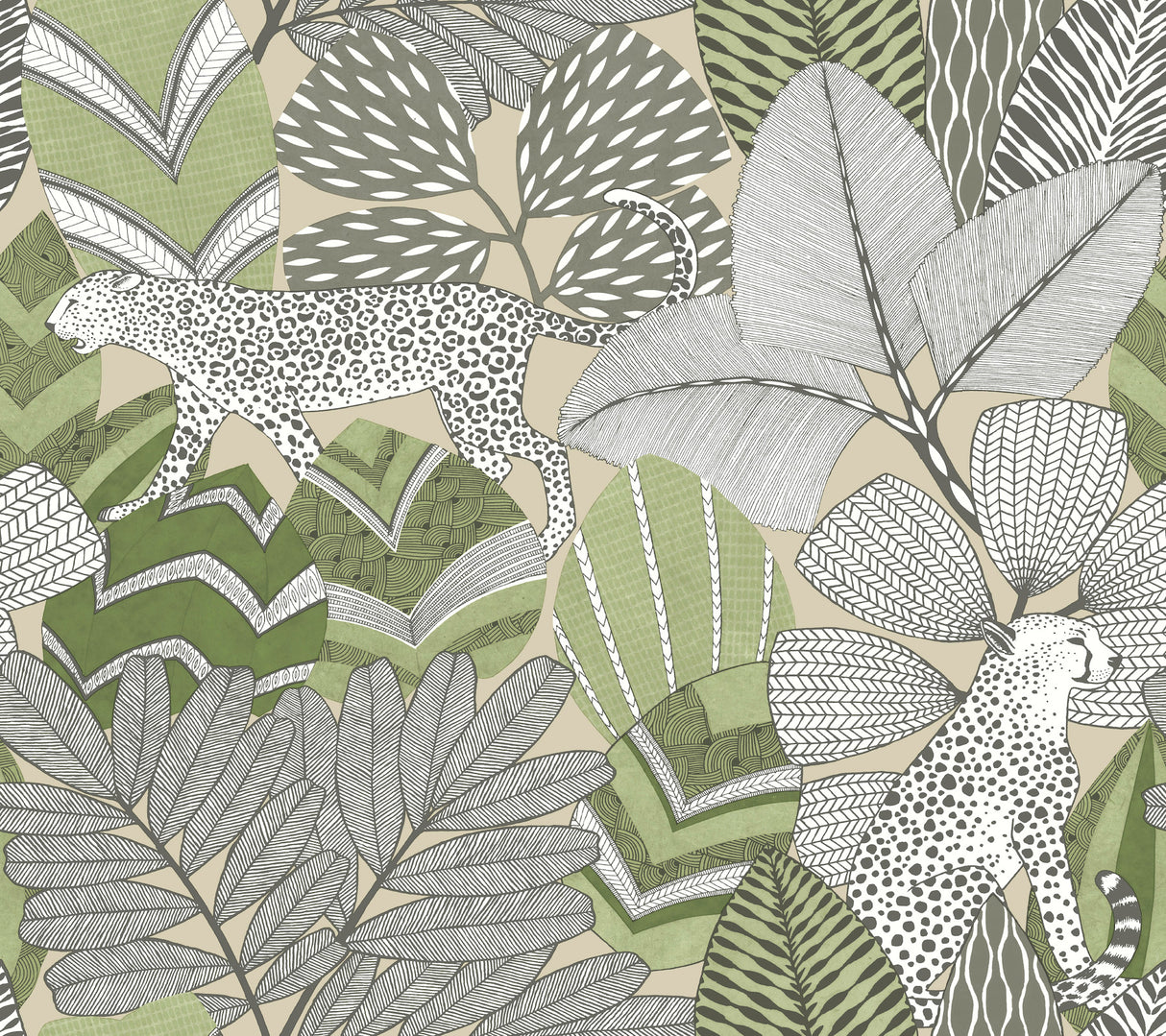 Antonina Vella AB3114 Namiri Green Wallpaper - Eade's Wallpaper