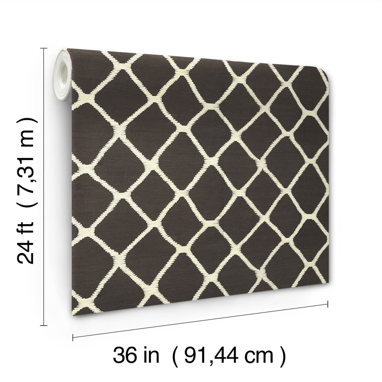 Antonina Vella AB3121 Tonga Black & White Wallpaper - Eade's Wallpaper