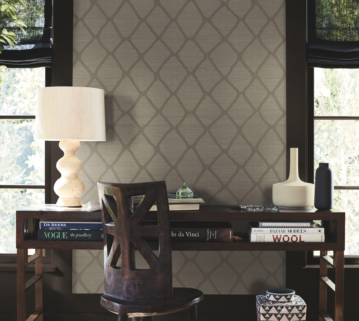 Antonina Vella AB3123 Tonga Taupe Wallpaper - Eade's Wallpaper