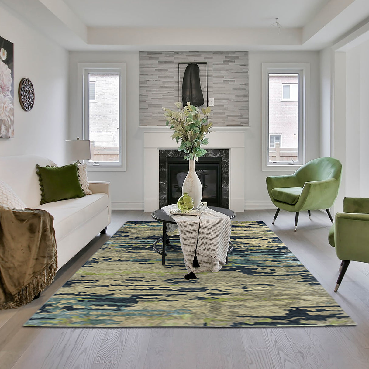 Amer Rugs ABS-2 Abstract Contemporary Area Rug