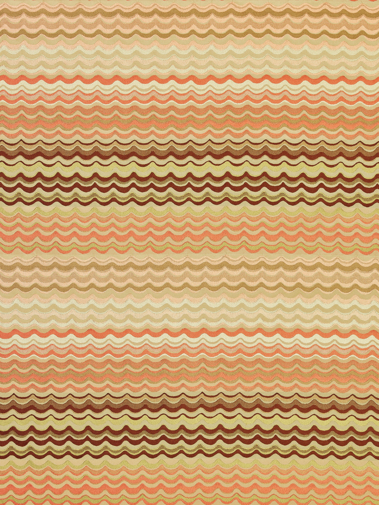 Scalamandre AB 00026512 CORAL NEW WAVE Fabric - Eade's Wallpaper