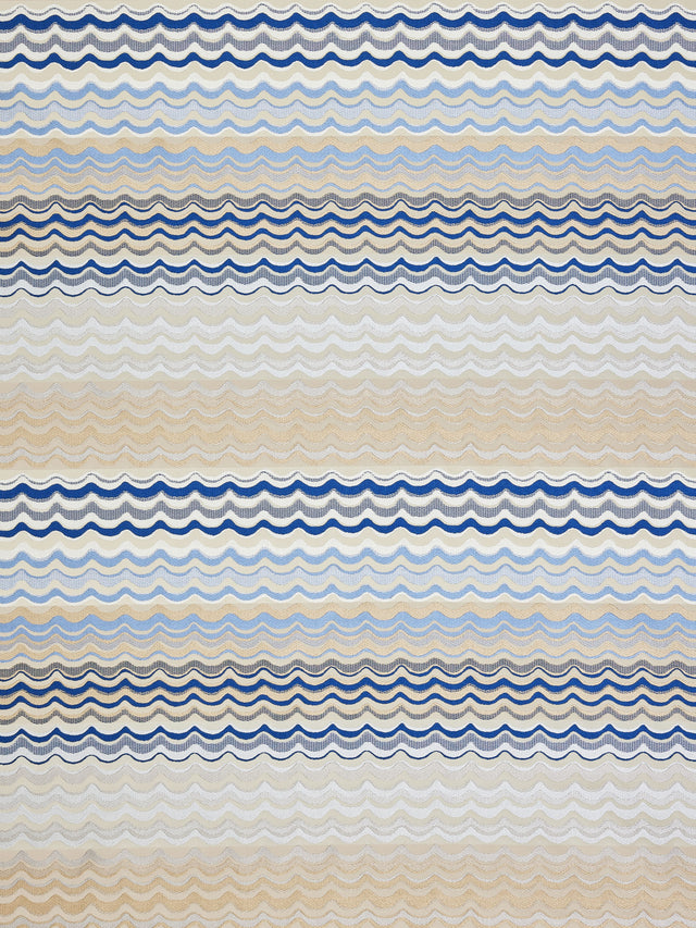 Scalamandre AB 00066512 SAPPHIRE NEW WAVE Fabric - Eade's Wallpaper