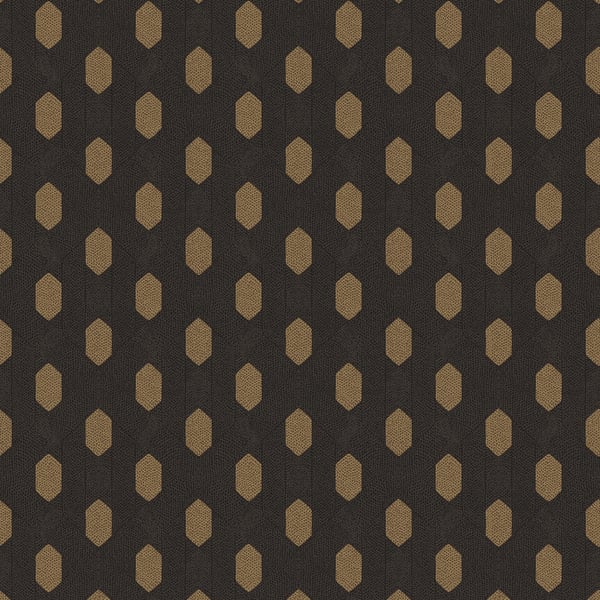 Galerie AC60022 Bronze Brown Art Deco Style Geometric Motif - Eade's Wallpaper