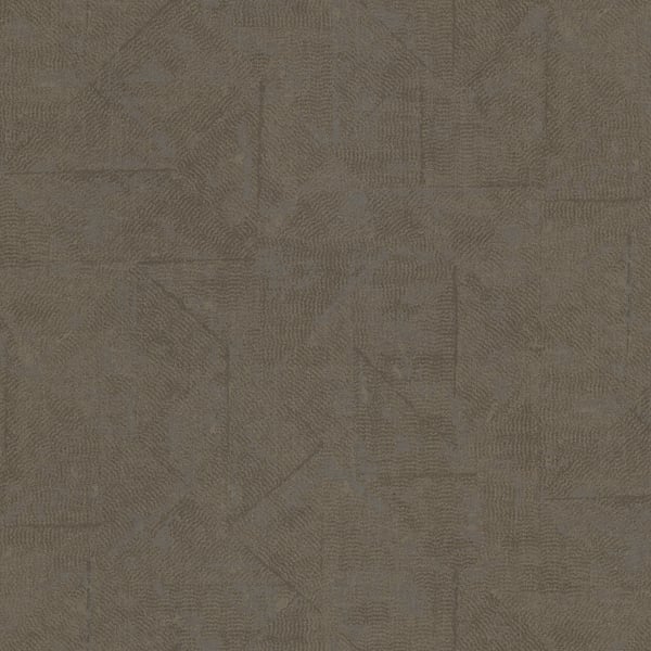 Galerie AC60032 Bronze Brown Distressed Geometric Motif - Eade's Wallpaper