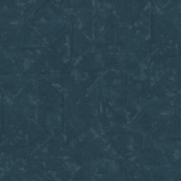 Galerie AC60034 Blue Distressed Geometric Motif - Eade's Wallpaper