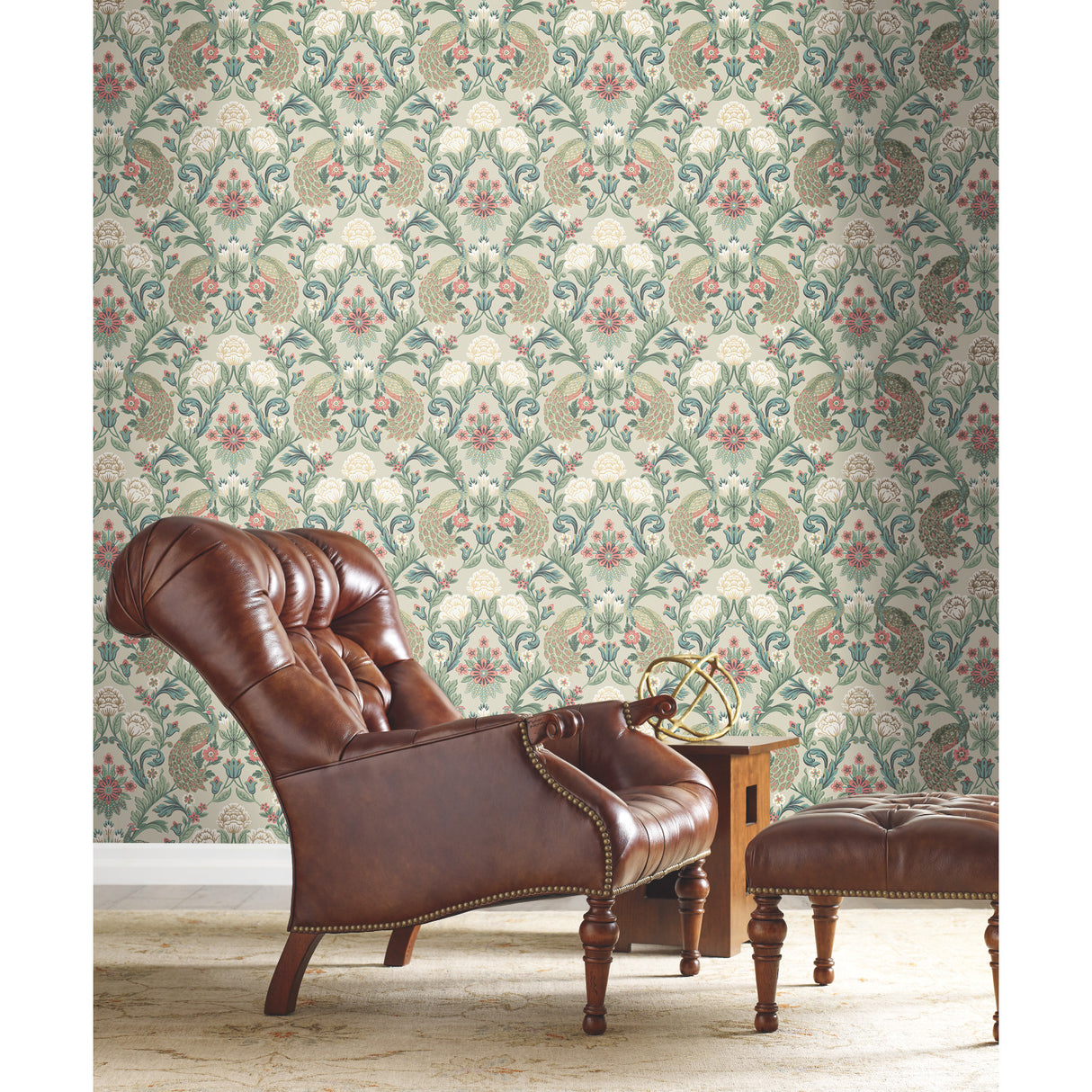 York AC9104 Plume Dynasty Taupe Wallpaper