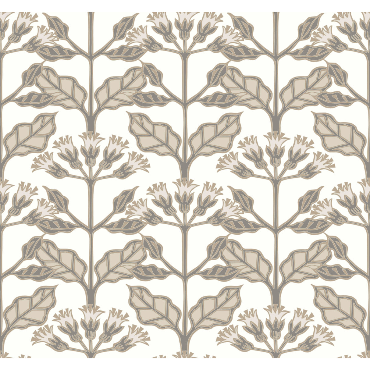York AC9114 Tracery Blooms White Wallpaper