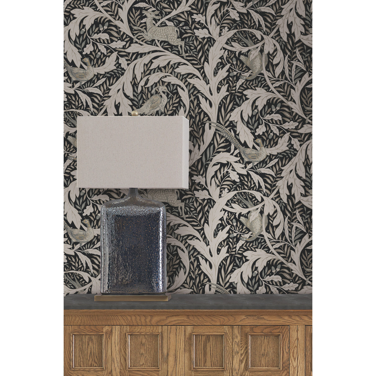 York AC9122 Woodland Tapestry Black Wallpaper