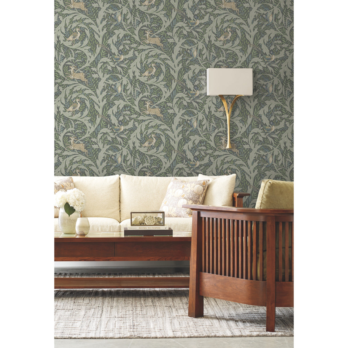 York AC9124 Woodland Tapestry Sage Wallpaper