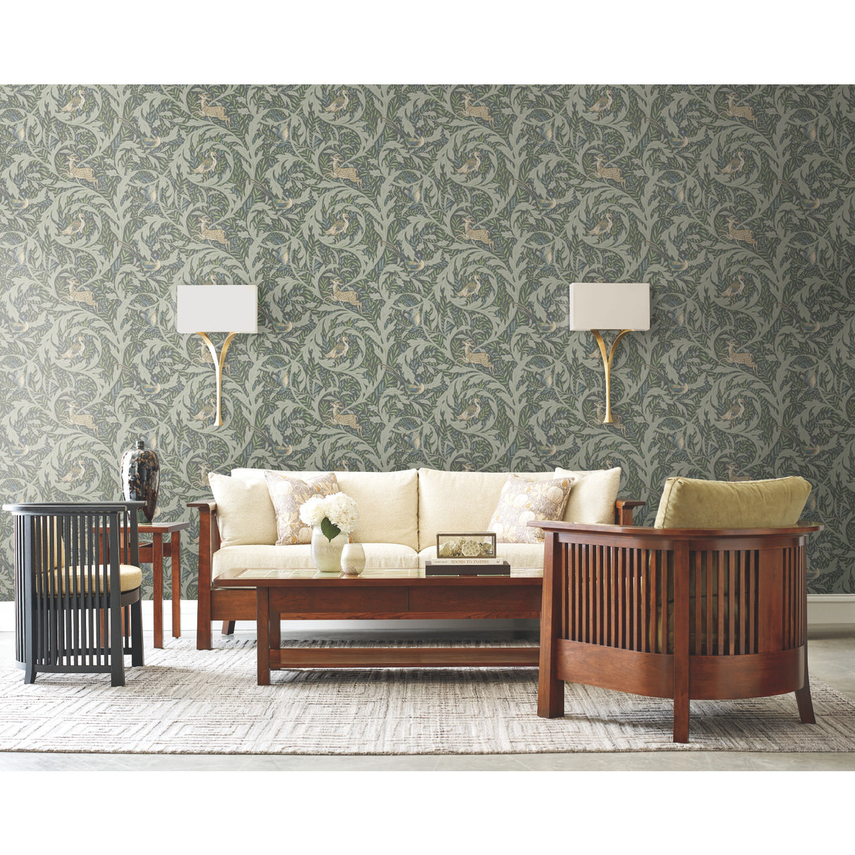 York AC9124 Woodland Tapestry Sage Wallpaper