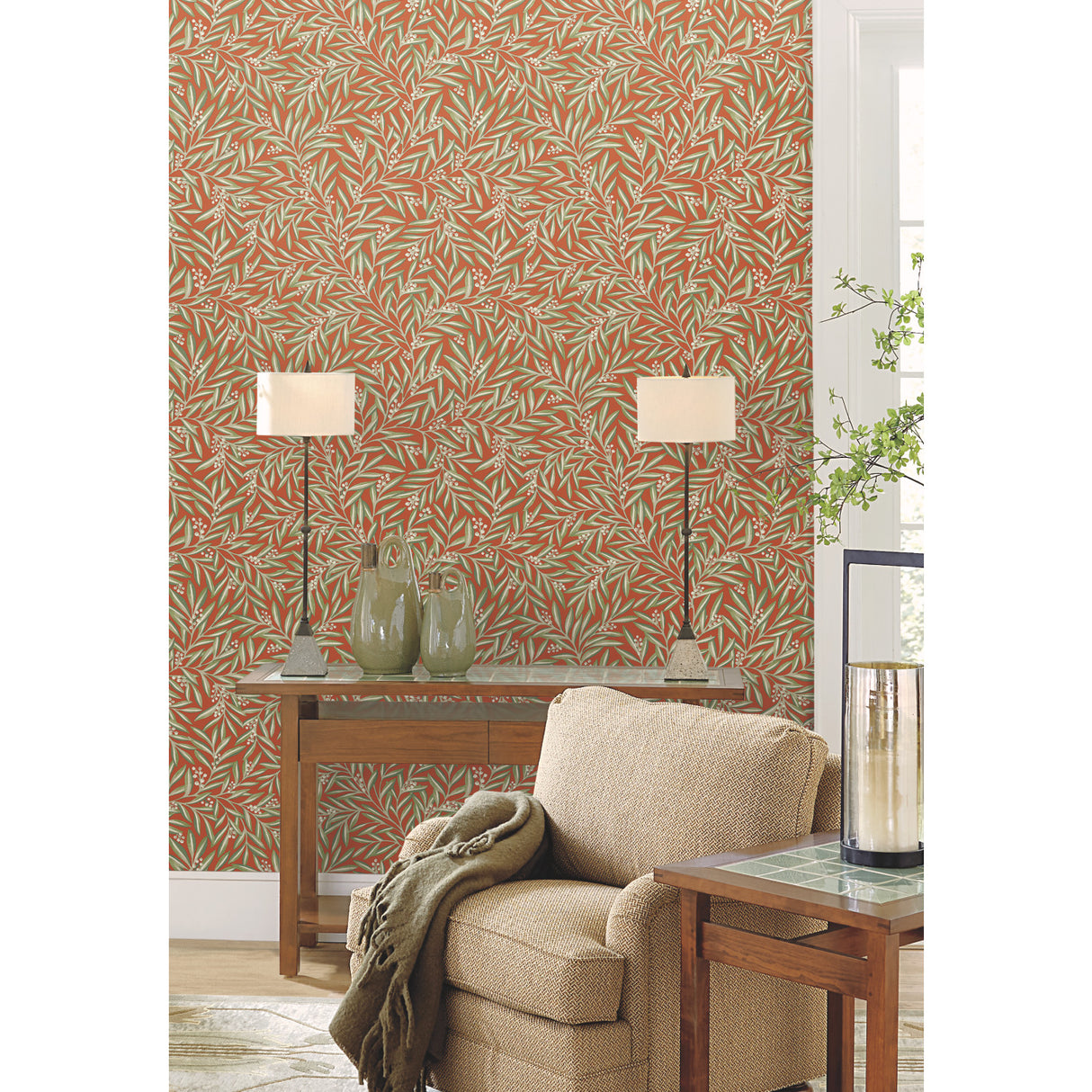 York AC9131 Rowan Rust Wallpaper