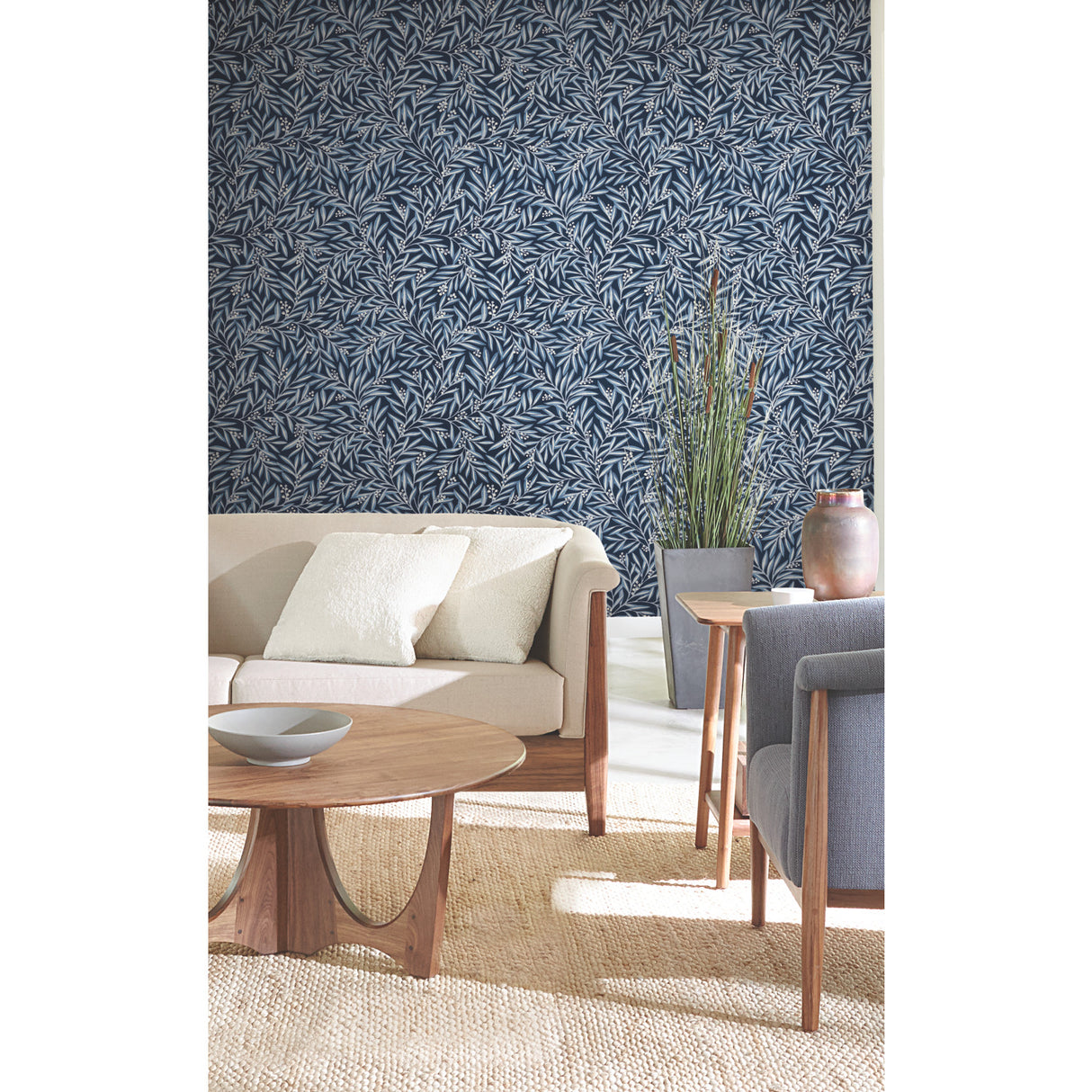 York AC9133 Rowan Navy Wallpaper