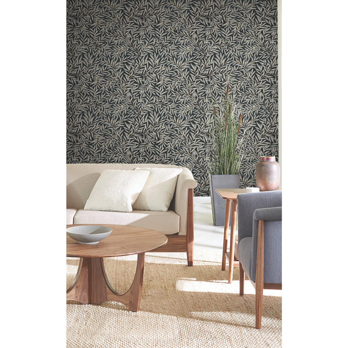 York AC9135 Rowan Black Wallpaper
