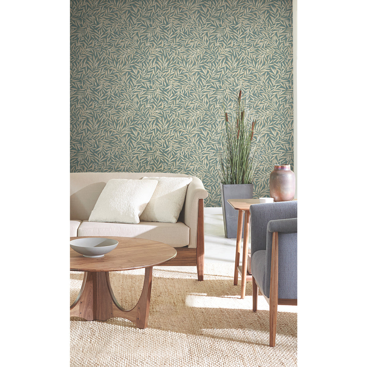 York AC9137 Rowan Teal Wallpaper