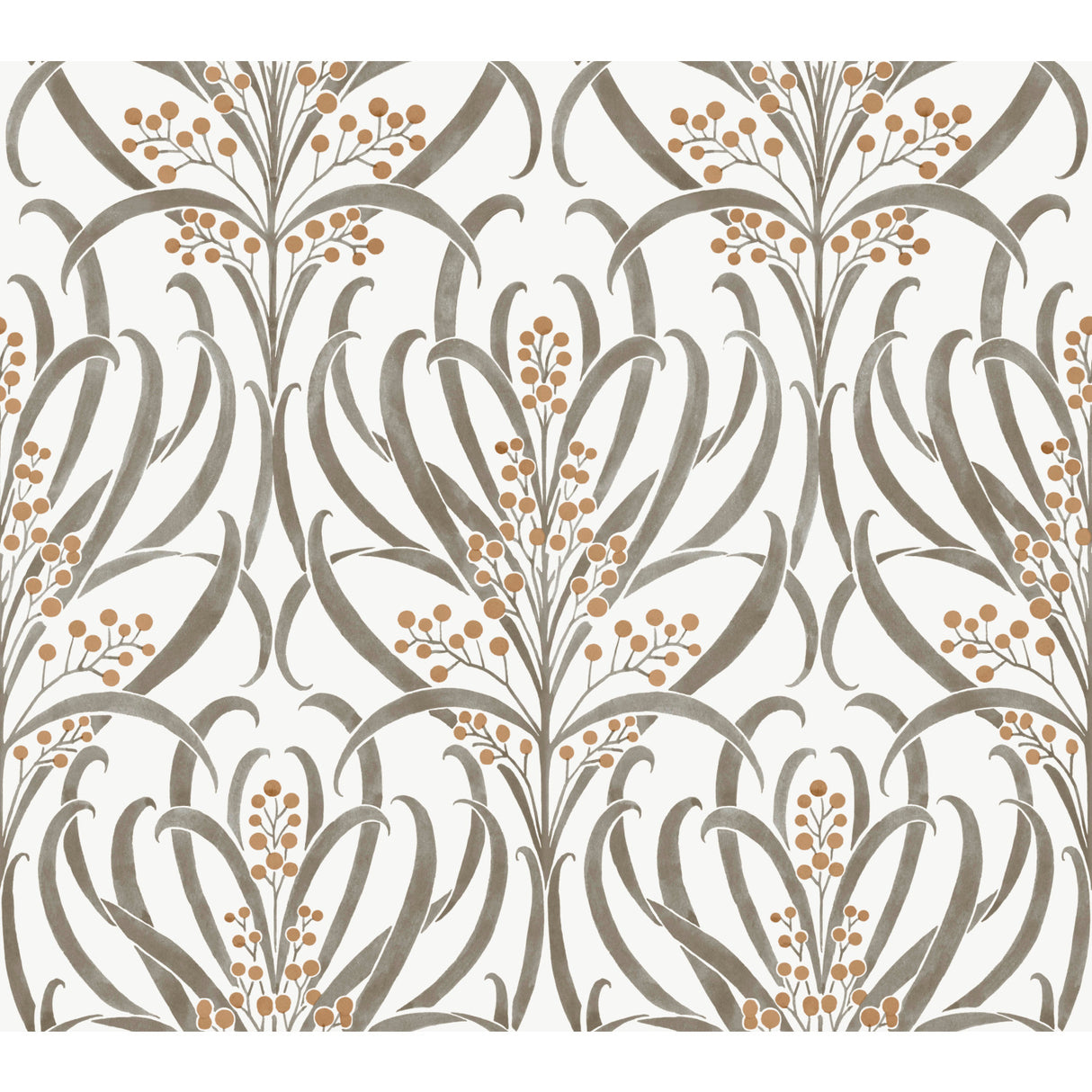 York AC9142 Calluna White & Taupe Metallic Wallpaper