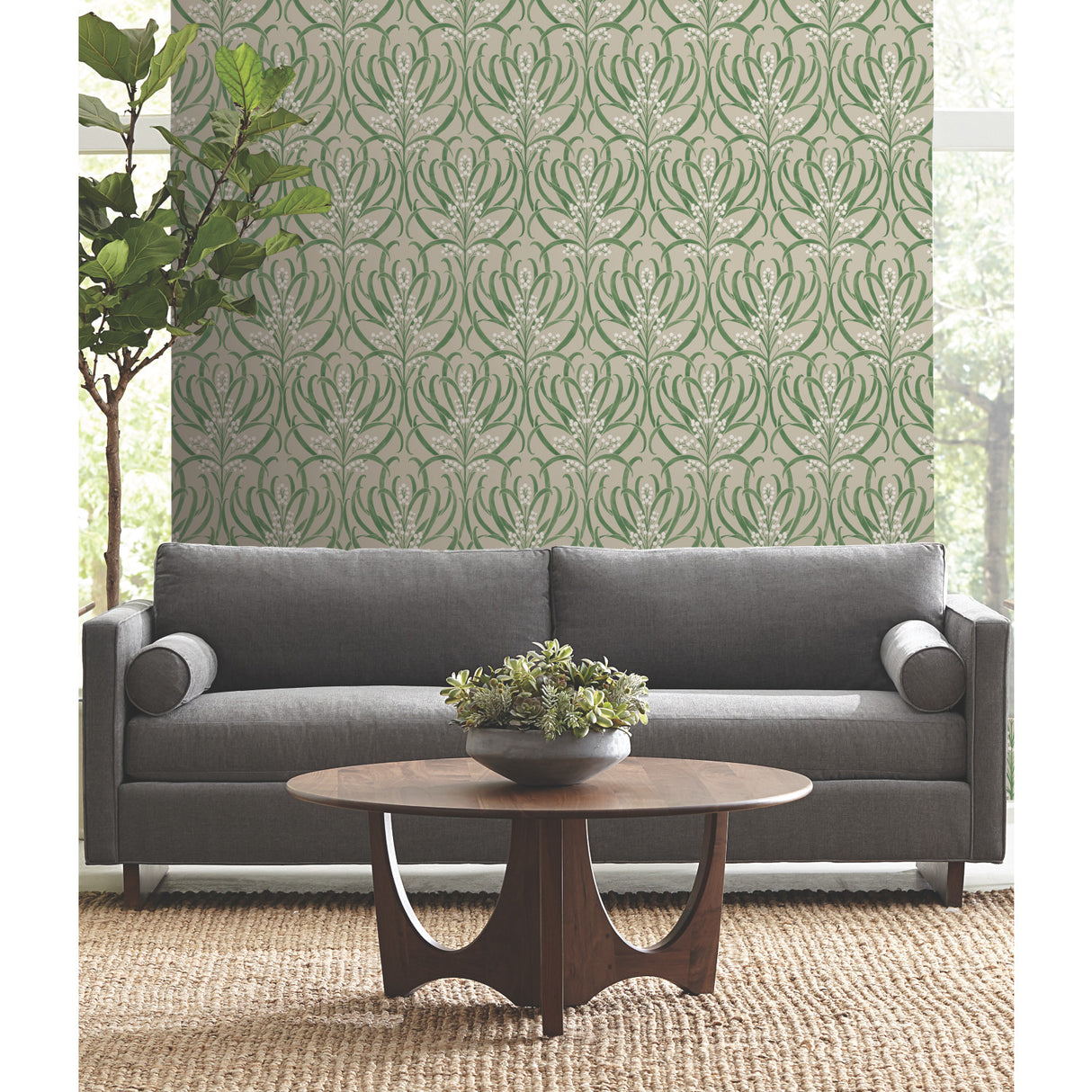 York AC9144 Calluna Linen Metallic Wallpaper